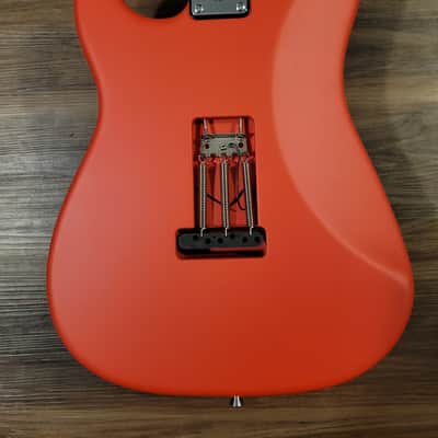 USA MADE Custom Fender Lic. Stratocaster Satin Fiesta Red w/Indian Rosewood, Fender Tex-Mex Pickups image 9