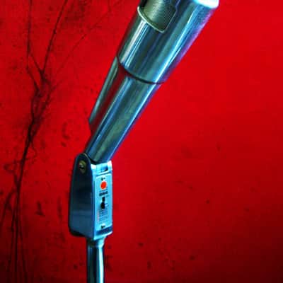 Vintage 1960's Electro-Voice 664 Cardioid Dynamic Microphone w Berger Industries cast iron stand PROP DISPLAY image 2