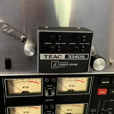 PLEASE READ AD!!! TEAC 3340S 1/4" 10.5 inch 4-Track 4 Channel quad Semi Pro Reel to Reel Tape Deck Recorder 1970s - Silver image 8