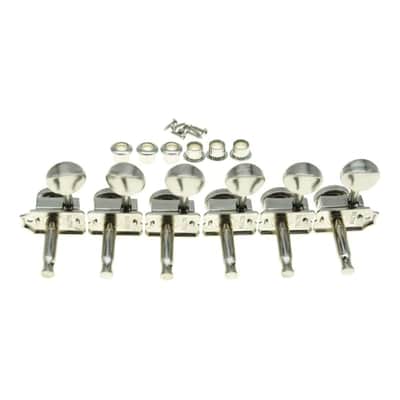 6 Inline Vintage Style Locking Tuners Guitar Tuning Keys Pegs Lock Guitar Machine Heads Fits Strat Tele Guitars Nickel image 2