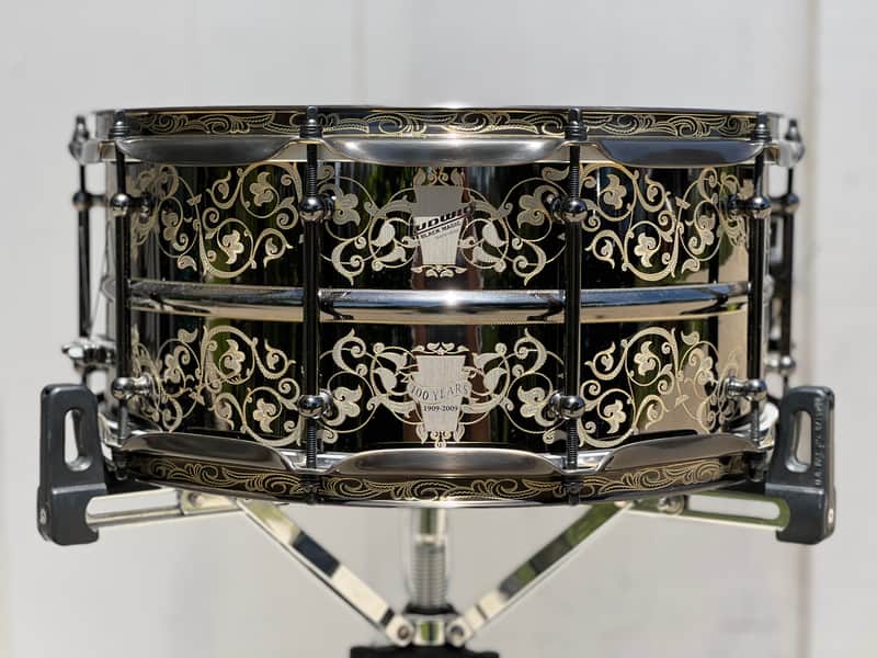 Ludwig Hand Engraved 100th Anniversary Black Magic 2009 - Black Nickel