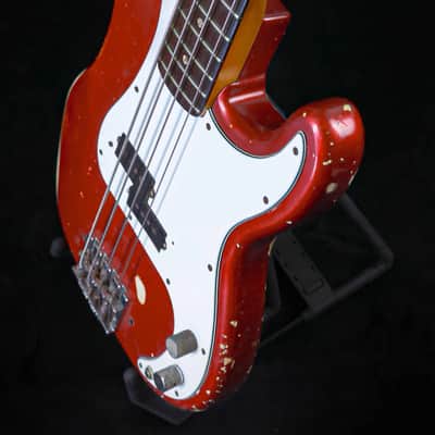 Fender Precision Bass with Rosewood Fretboard 1966 Candy Apple Red image 11