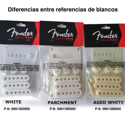 Fender Aged White Accessory Kit Strat - Blanco viejo - P.N. 0991368000 image 2