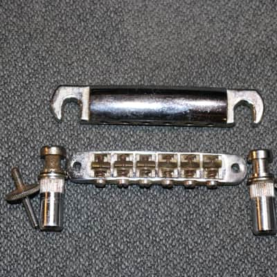 Vintage 1970s MIJ Tune o Matic Bridge Assembly - Ibanez? Japan - No Tariffs image 2