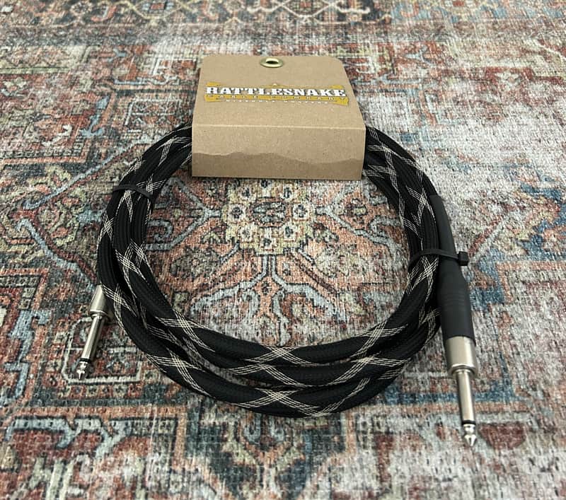 Rattlesnake Cable Company 10' Standard Instrument Cable S/S - Sidewinder Black Weave image 1