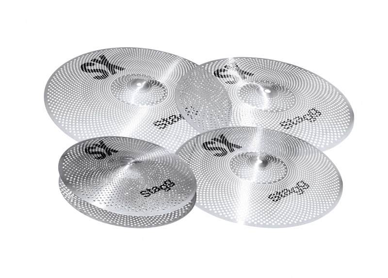 Stagg SXM Silent Practice Cymbal Set image 1
