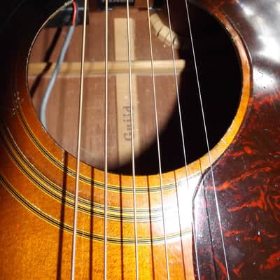 Super RARE Vintage Guild D-40CE Sunburst Acoustic Electric Cutaway 1980-81! image 7