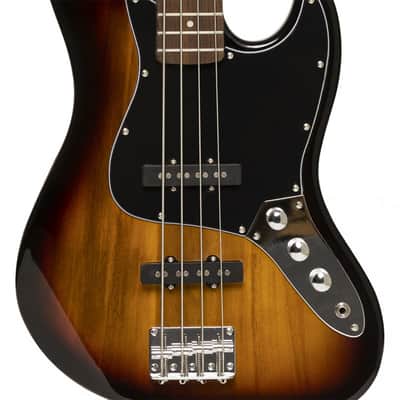 Stagg SBJ-30 SNB Standard "J" Paulownia Body Roasted Maple Neck 4-String Electric Bass Guitar image 4