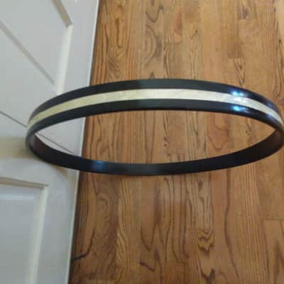 Ludwig (2) matching vintage super classic 22" bass drum hoops marine earl inlay exceptional image 8