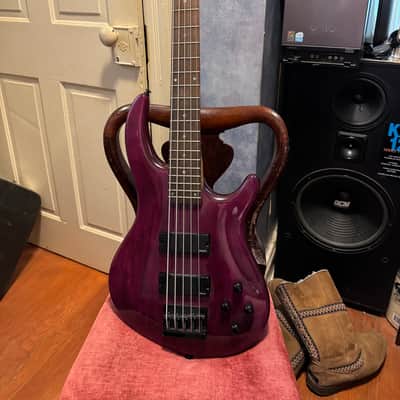Dean Edge 5 string bass guitar - Purple image 18