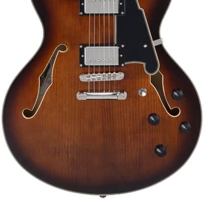 D'Angelico Premier DC with Gig Bag - Brown Burst (DAPDCBRBNS) image 7