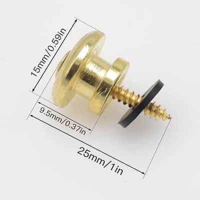 2pcs Gold Metal Guitar Strap Locks, Mushroom Style Guitar Strap Lock Buttons, Electric Guitar Strap Locks, Mushrooms Head Guitar Strap Button for Guitar Bass Ukulele image 4