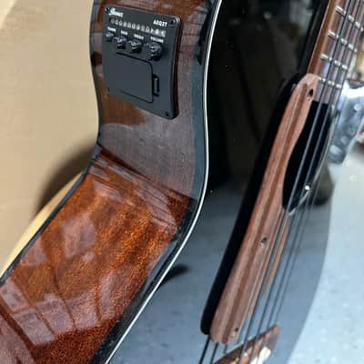 Ibanez AEGB24E AEG Acoustic-electric Bass Guitar - Black High Gloss image 2
