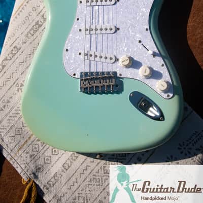 Custom PartsCaster with Fender Japan E Serial Neck & Surf Green Body - Pro Set Up w Perfect Frets/Action/Intonation! Tons of MOJO image 9