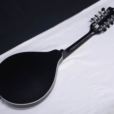 LUNA Moonbird A-style Mandolin NEW acoustic/electric Black Satin w/ Case image 6