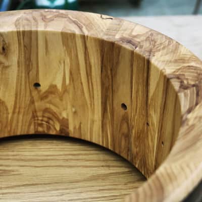 HHG Drums 14x7- 32mm Thick Contoured Ash Stave Snare(This Shell Completed With Your Choice Of Hardware) 2021 Electric Blue High Gloss Lacquer image 10
