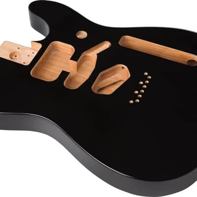 Genuine Fender Deluxe Series Telecaster/Tele SSH Body Modern Bridge, BLACK image 1