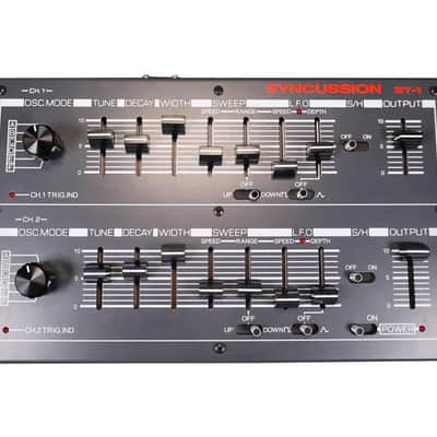 Michigan Synth Works Syncussion SY-1 Analog Drum Synthesizer + MIDI I/O (Gray)