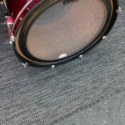 Pearl Export Series 4-Piece Drum Shell Pack Wine Red 22/16/13/12 w/ Upgrades image 8