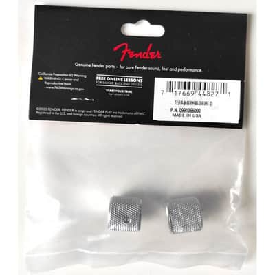 2 Fender Telecaster/Precision bass Knobs chrome 099-1366-000 image 4