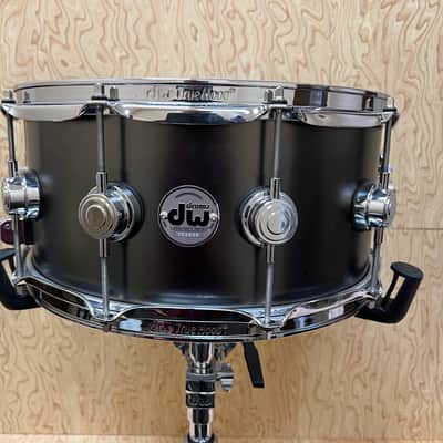 DW Collector's Series Black Nickel Over Brass 6.5x14" Snare Drum 2011 - 2021 - Black Nickel with Chrome Hardware image 1