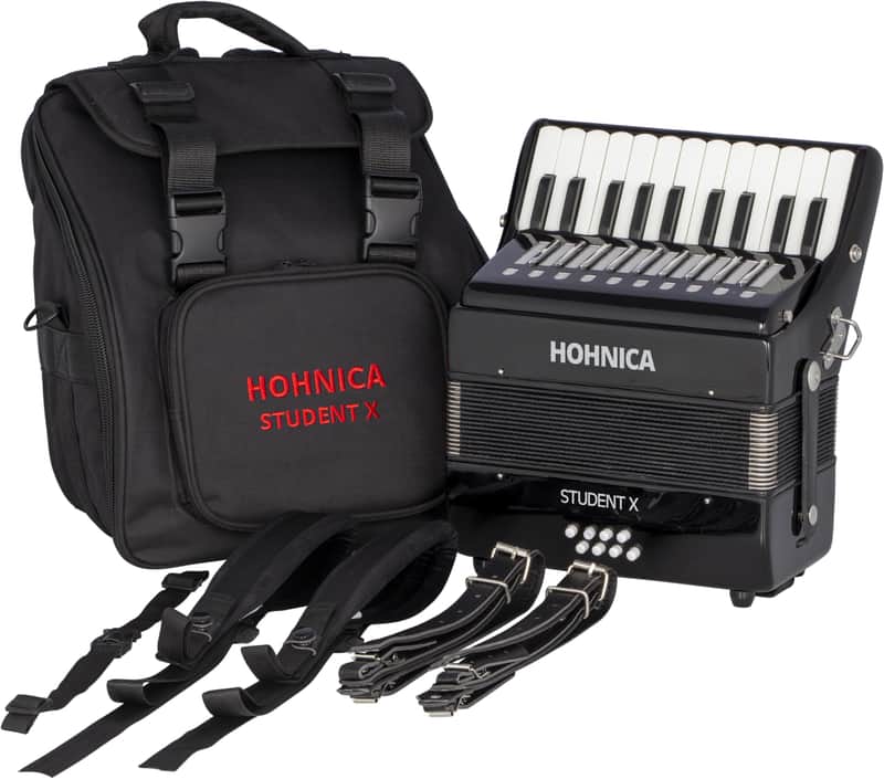 Hohnica Student X Piano Accordion +GigBag & Straps | Kid Child Size | STUX | Authorized Dealer image 1