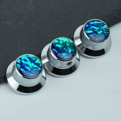 Top Hat Potentiometer Control Knobs with 6.3mm Dia. Shaft Pots - 3PCS CNC Aluminium alloy Bell Speed Tone Volume Switch Knob Replacement for Electric Guitar or Precision Bass, Chrome CKB019B image 4