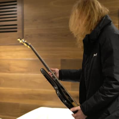 Dean DAVE MUSTAINE owned MEGADETH Studio Jazz Professional Bass Artist Signed - Wrote bass parts for Dystopia and Super Collider albums AAA Flame image 5
