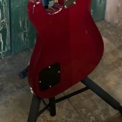 Squier Paranormal Strat-o-Sonic SS Electric Guitar in Transparent Crimson Red image 17