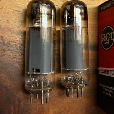 NOS Matched Pair RCA 6973 tubes image 2