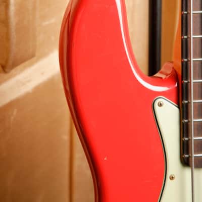 Fender Custom Shop LTD '64 Jazz Bass Journeyman Aged Fiesta Red Pre-Owned image 9