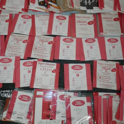 Super-Sensitive Red Label Daddario Prelude + Various Other Brands Cello Strings Various Sizes Single Cello Strings image 3