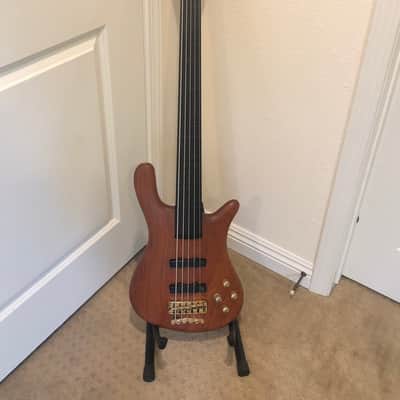 Dirk Lance (Incubus) Owned Warwick Streamer Stage II 5-String Fretless Custom 1999 Natural image 4