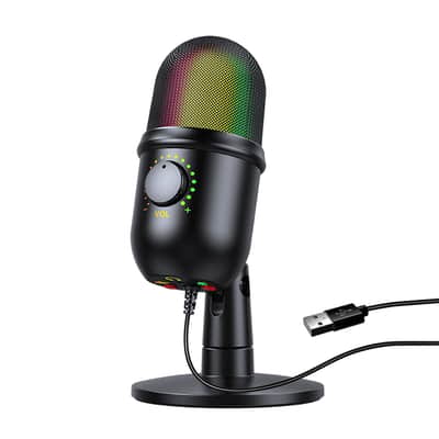 USB Condenser Microphone RGB Vocals Streams Mic Recording Studio Micro for PC YouTube Video Gaming Mikrofo/Microfon image 3