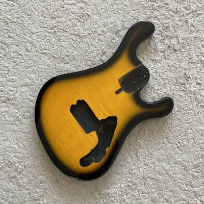 DIY Project 4 String Bass Tobacco Burst Body with Maple Neck image 3