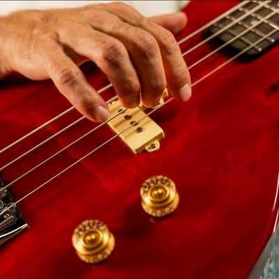 Washburn SB4R Wing Series Scavenger Electric Bass w/Gigbag, Trans Red image 16
