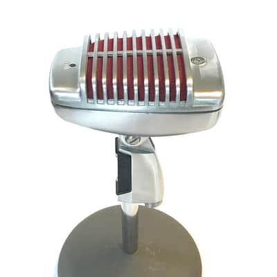Beautiful Vintage 1960’s Art Deco Shure 51 “Sonodyne” Microphone w/ Stand & Cable-Nat King Cole Mic image 7