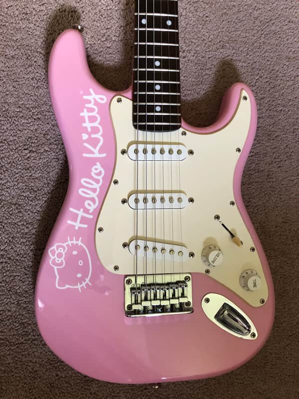 Squier Hello Kitty Mini Stratocaster | Reverb