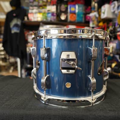 Ludwig Rocker Series 10" Tom - Deep Blue Wrap | 8x10" New Aquarian Drum Heads! image 2