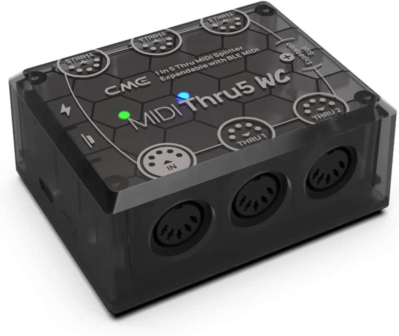 MIDI Thru5 WC - Premium 1-to-5 MIDI Thru - High-precision 1-in-5-out wired transmission with high-speed optocoupler for error-free synchronization of all MIDI devices via 5-pin DIN image 1