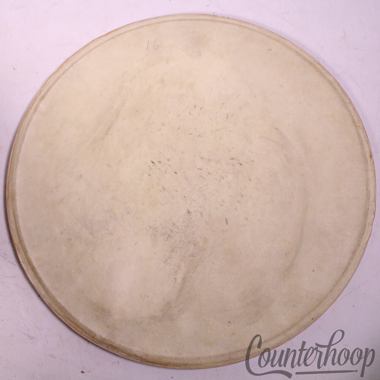 Ludwig 16"Floor Tom Calf Skin Drum Head Batter/Resonant USA Vintage 40s 2p Maple — main photograph