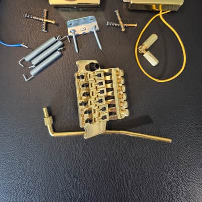 Unbranded Licensed Floyd Rose Tremolo, Humbucker Pickups and accessories - Gold image 1