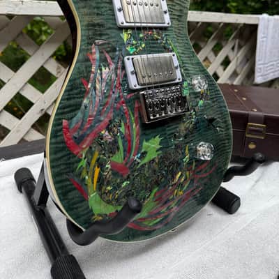 Firefly FFPR heavy modded• Abalone/Paua shell/Foil Sea Dragon (PRS Dragon‑Style) • PRS 85/15 “S” • CTS Electronics • Coil Split • Locking Tuners • Hard Case image 1