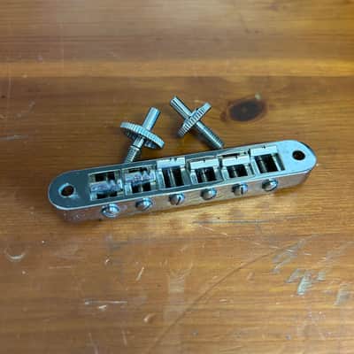 1970's Schaller Nickel Nashville Tune-O-Matic Bridge & Posts For Gibson Guitars image 1