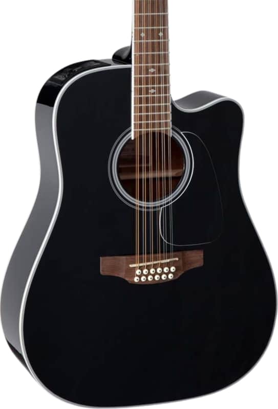 Takamine GD38CE 12-String Dreadnought Acoustic-Electric Guitar, Solid Spruce Top, Gloss Black image 1