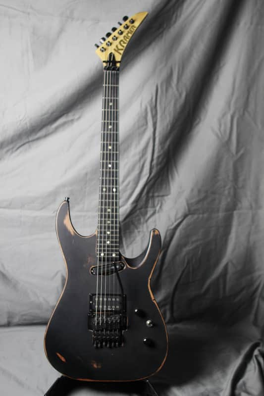 1989 Kramer ProAxe Standard Distressed Matte Black SEE DESCRIPTION image 1