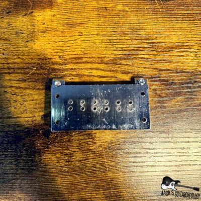 Japanese or Korean Tremolo Bridge Plate & Saddles (1980s - Nickel) image 7