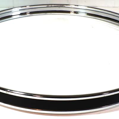 22" Bass Drum Hoop / Chrome with Black Wrap Inlay / Early Pearl Export image 3