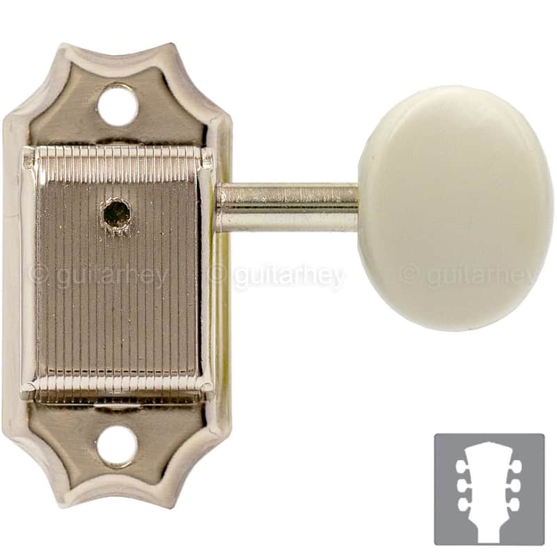 NEW Gotoh SD90-05MA Tuning Vintage Tuners Set L3+R3 OVAL Buttons 3x3 - NICKEL image 1