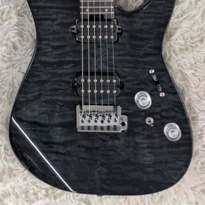 Immagine Charvel Pro-Mod Plus Dinky DK24 HH E QM Midnight Ocean Electric Guitar w/Bag - 1